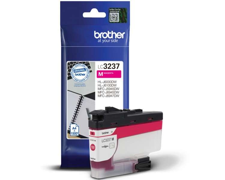 Cartucho tinta brother lc3237m magenta 1500