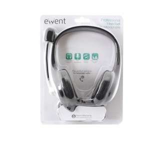 EWENT EW3562 Auriculares Microfono Stereo negro