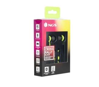 NGS Auriculares metalicos cplano 12m Negro