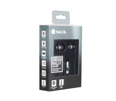 NGS Auriculares metalicos cplano 12m Plata