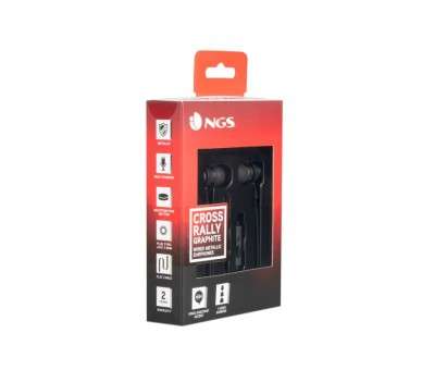 NGS Auriculares metalicos CPLANO 12m Gris