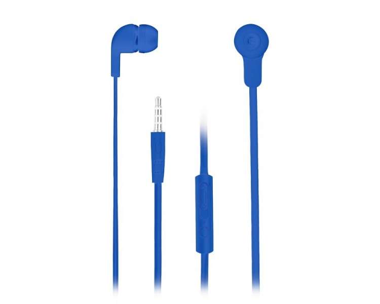 NGS Auriculares metalicos cplano 12m Azul