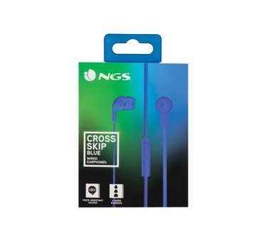 NGS Auriculares metalicos cplano 12m Azul