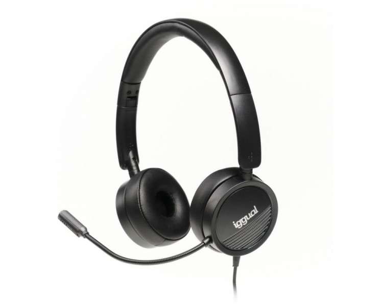 iggual Auriculares con micro Dual Tech USB 35 mm