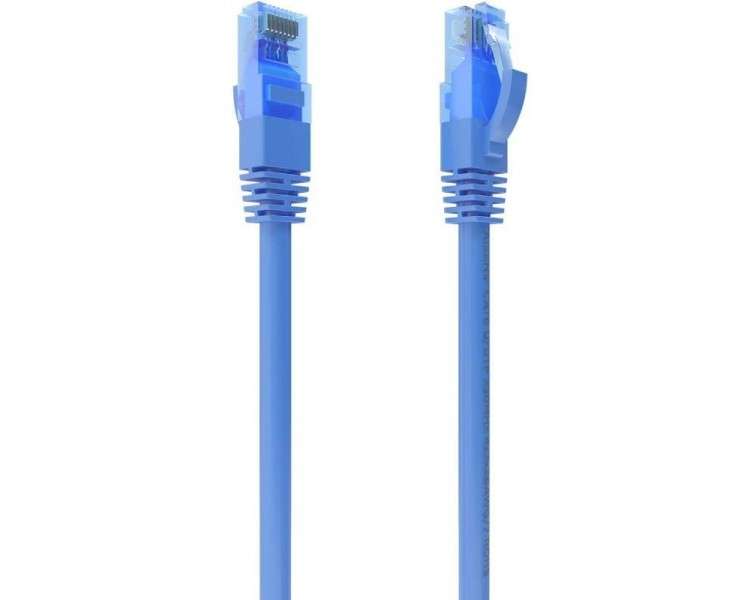 ph2AISENS CABLE DE RED LATIGUILLO RJ45 CAT6 UTP AWG26 CCA AZUL 50CM h2pCable de red CAT6 UTP AWG26 CCA Aleacion con conector ti