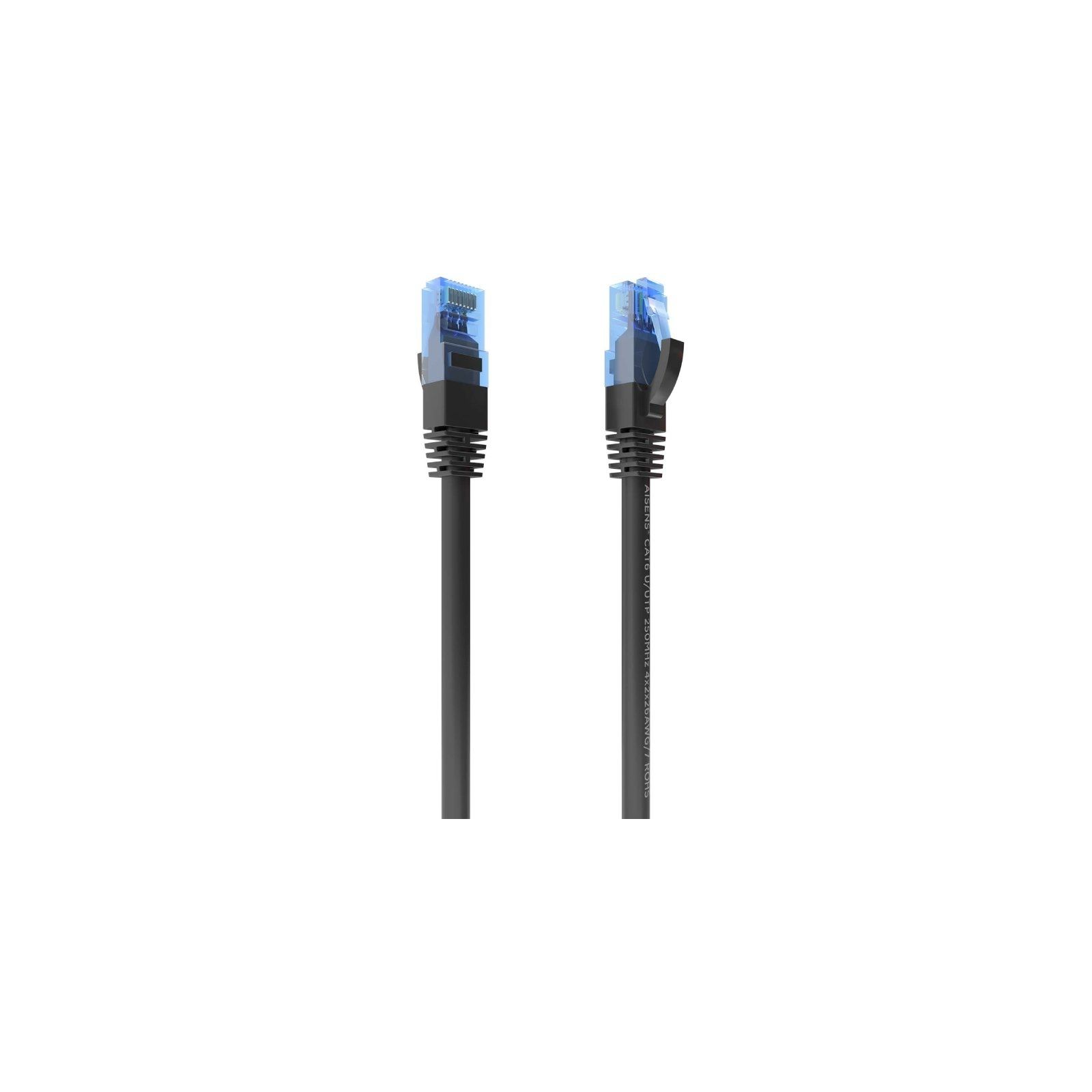 ph2AISENS CABLE DE RED LATIGUILLO RJ45 CAT6 UTP AWG26 CCA NEGRO 3M h2pCable de red CAT6 UTP AWG26 CCA Aleacion con conector tip