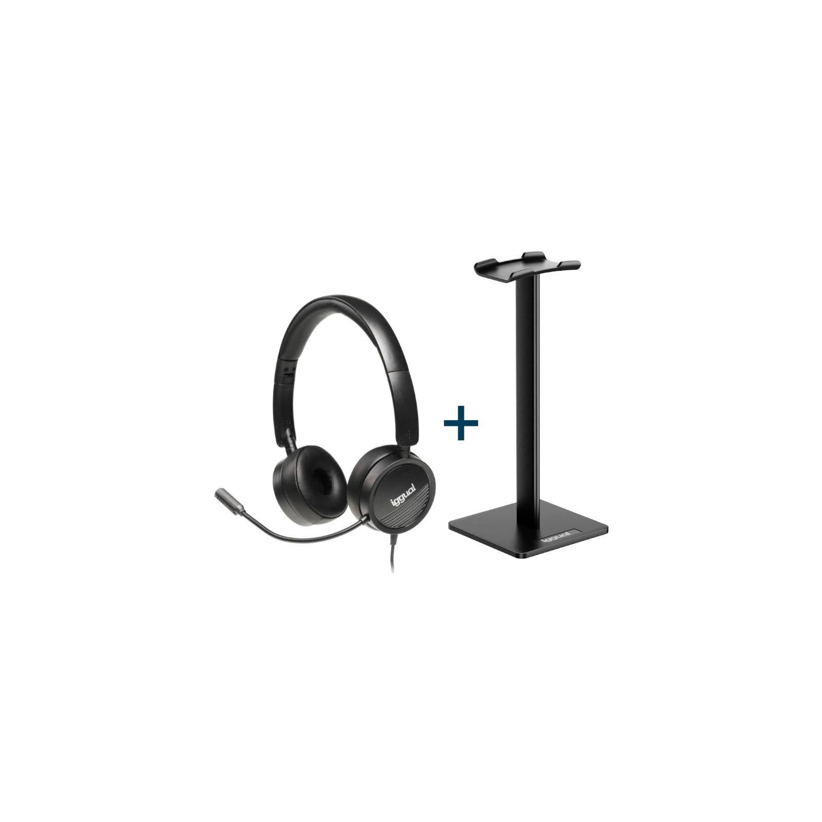 iggual Kit auriculares Dual Tech soporte SA22