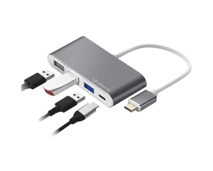 Hub logan usb tipo c silver