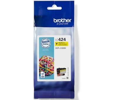 Cartucho tinta brother lc424y amarillo 750