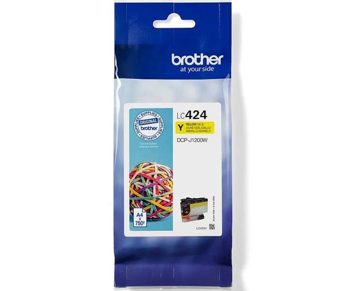 Cartucho tinta brother lc424y amarillo 750