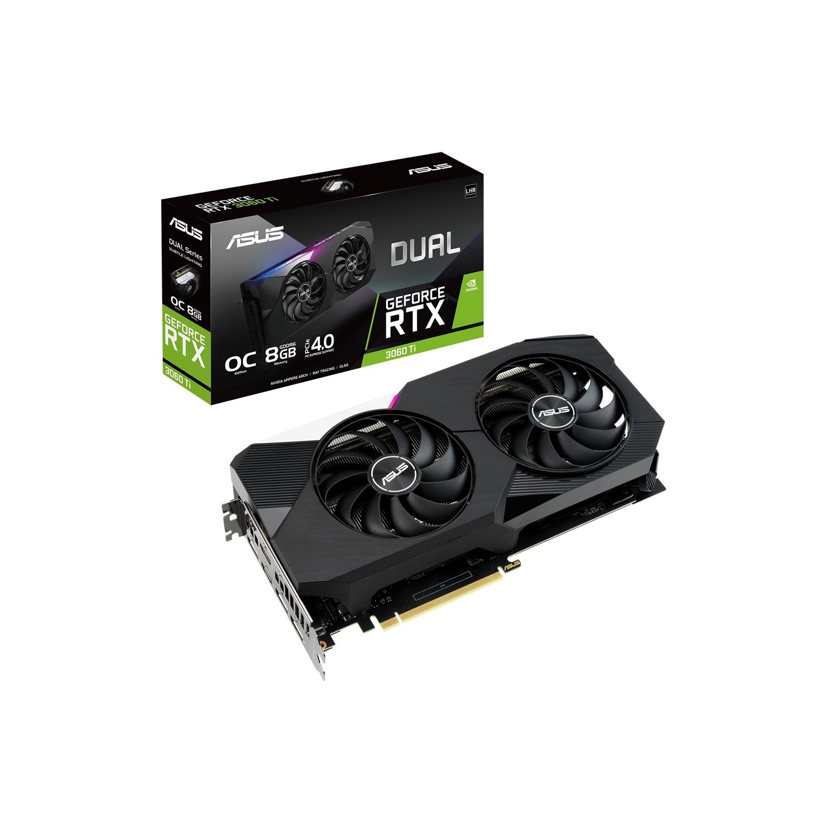 Tarjeta grafica asus nvidia dual rtx3060ti o8g