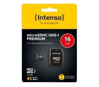 Intenso 3423470 Micro SD UHS I Premium 16GB c adap