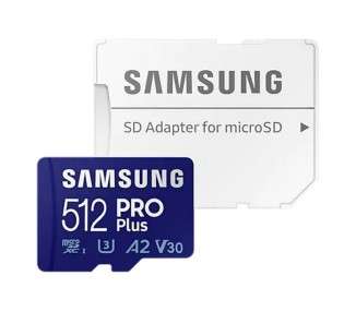 Samsung MicroSDHC Pro Plus 512GB Clase 10 c a