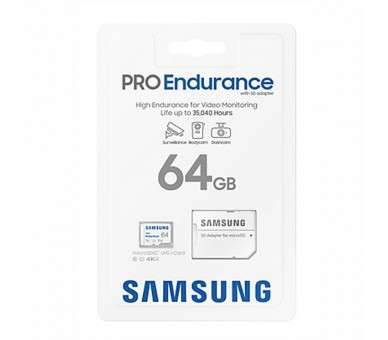 Samsung MicroSDHC Pro Endurance 64GB Clase 10 c a