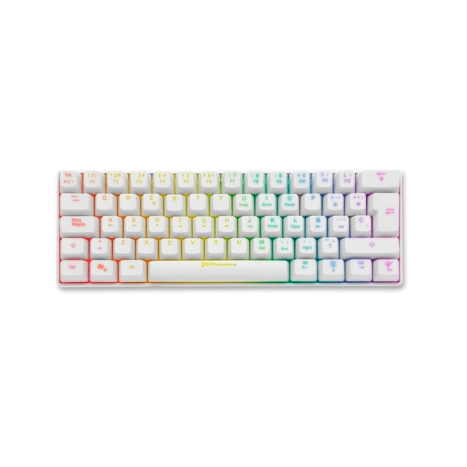 Teclado mecanico rgb mirage 60 blanco