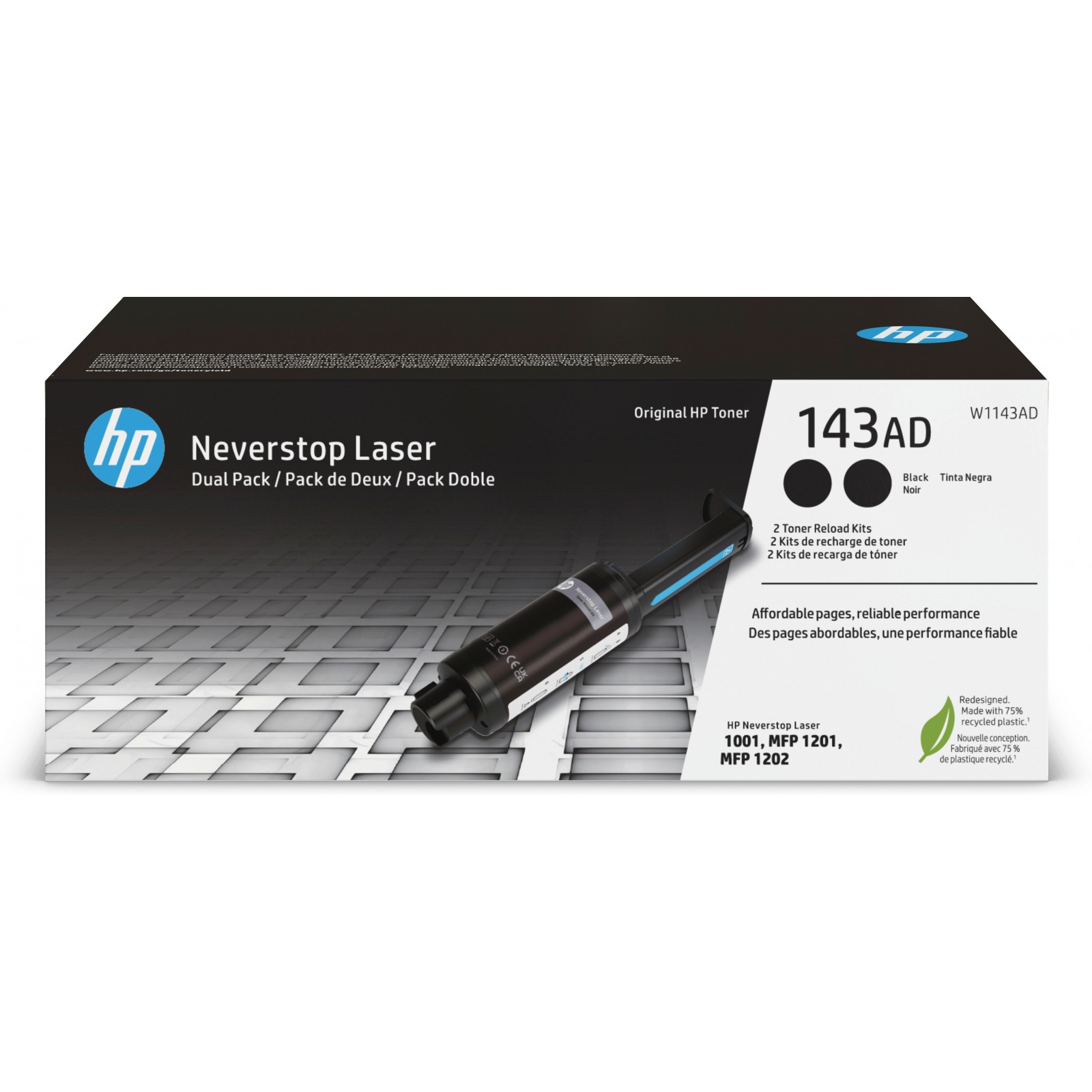 Kit recarga toner original hp neverstop