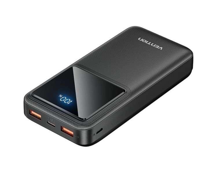 h220000mAh Power Bank Micro USB USB C USB A USB A 225W Negro LED Display h2h2Listo para Viajar h2div20000mAh PowerBank divdivul