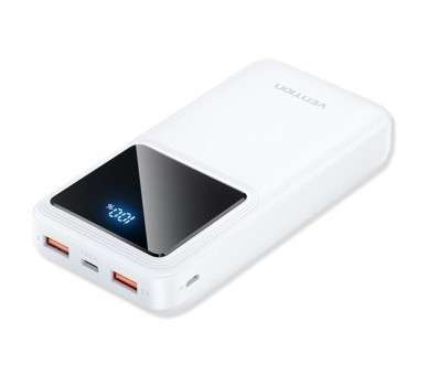 ph220000mAh Power Bank Micro USB USB C USB A USB A 225W Blanco LED Display h2h2Listo para Viajar h2p20000mAh PowerBank pulli225