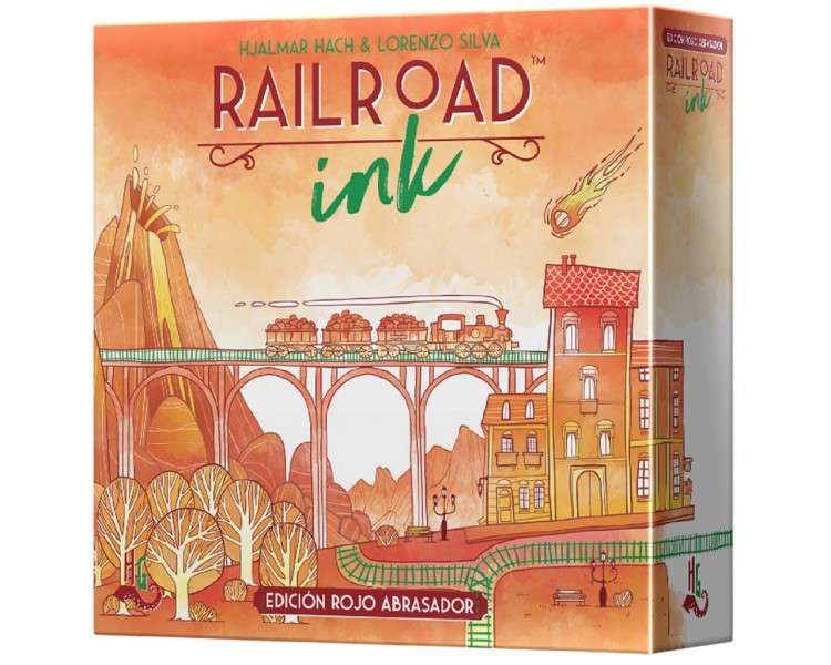 Juego mesa railroad ink edicion rojo