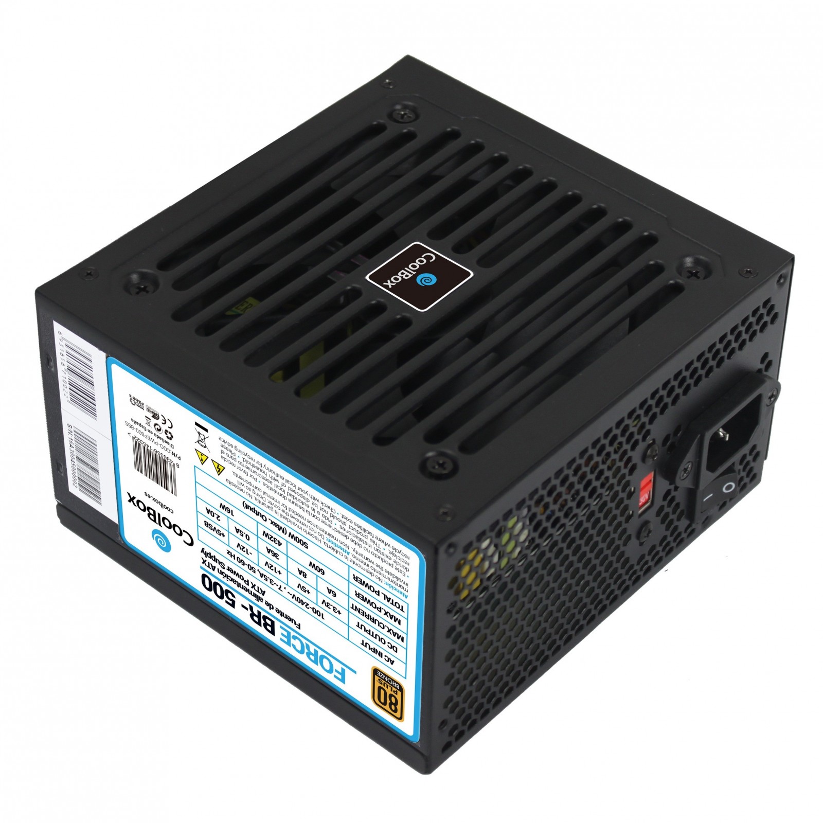 Fuente alimentacion coolbox atx force br 500w