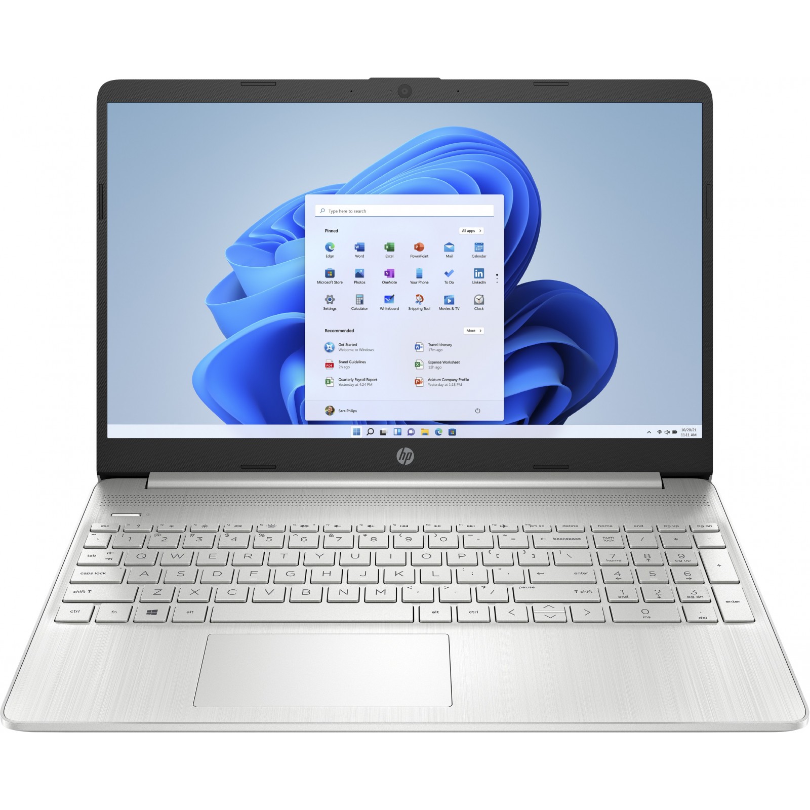 Portatil hp 15s fq2160ns i3 1115g4 156pulgadas  8gb