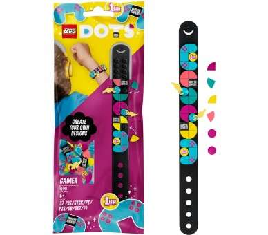 Lego dots pulsera con amuletos gamer