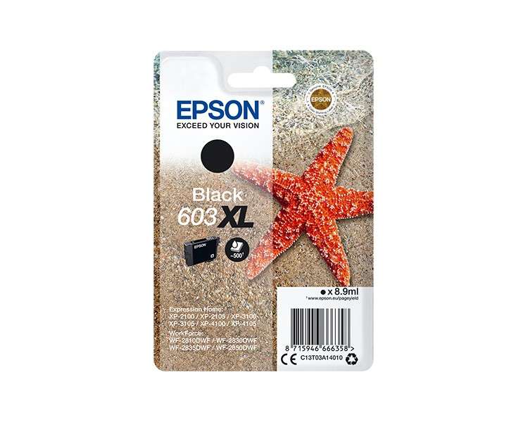 Cartucho tinta epson c13t03a14010 singlepack negro