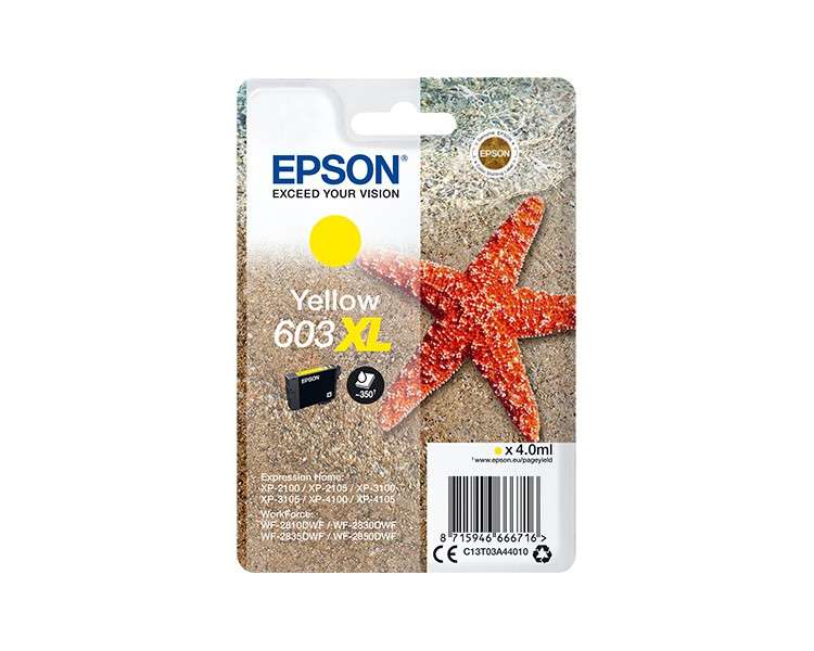 Cartucho tinta epson c13t03a44010 singlepack amarillo