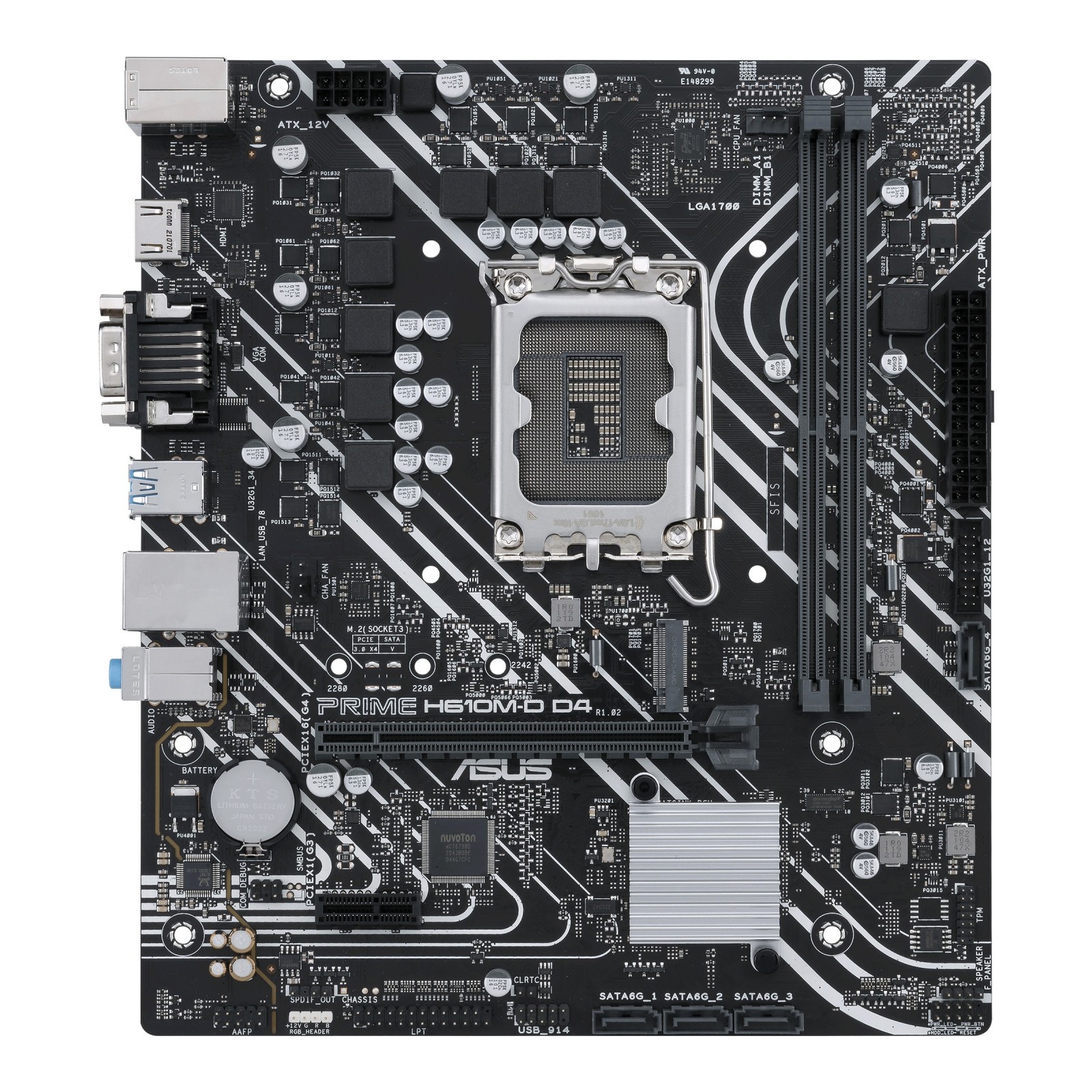 Placa base asus intel prime h610m d d4