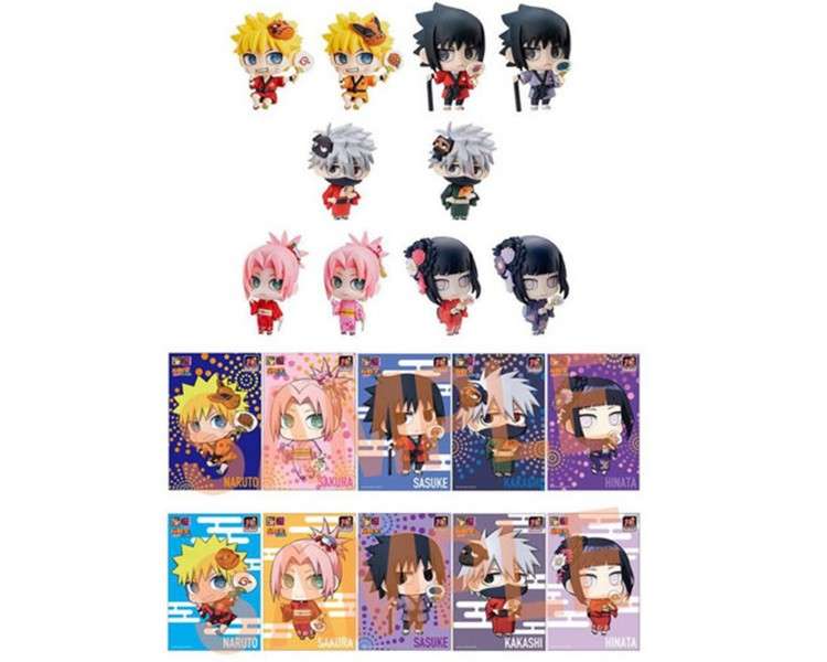 Set figuras con postales megahouse naruto