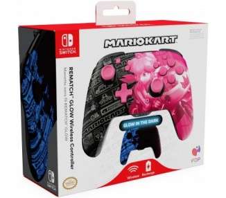 PDP REMATCH GLOW WIRELESS CONTROLLER MARIO KART GRAND PRIX PEACH