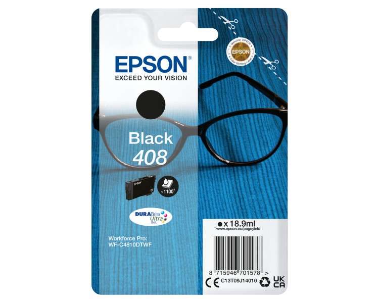 Cartucho tinta epson 408 negro durabrite