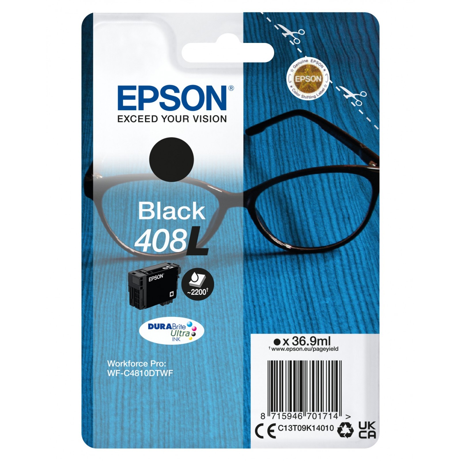 Cartucho tinta epson 408l negro durabrite