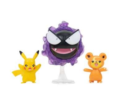 Pack 3 figuras jazwares pokemon batalla