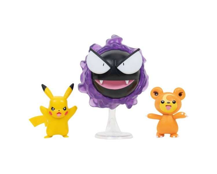 Pack 3 figuras jazwares pokemon batalla