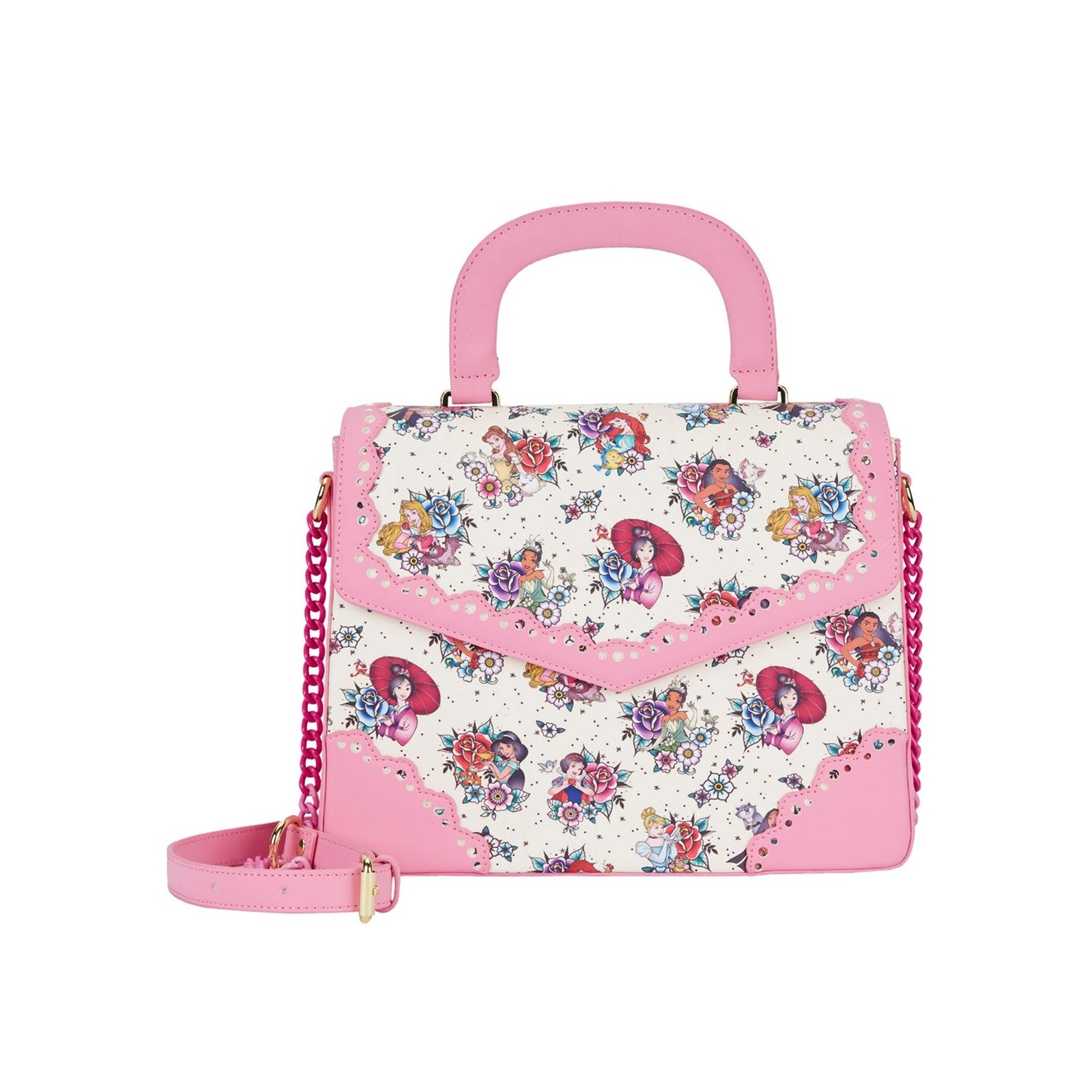 Bolso loungefly disney princesas tatuajes aop