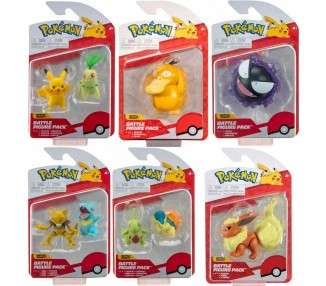 Pack 6 figuras pokemon batalla ola