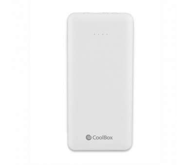 COOLBOX POWERBANK 10K MAH BLANCO CABLES INTEGRADOS