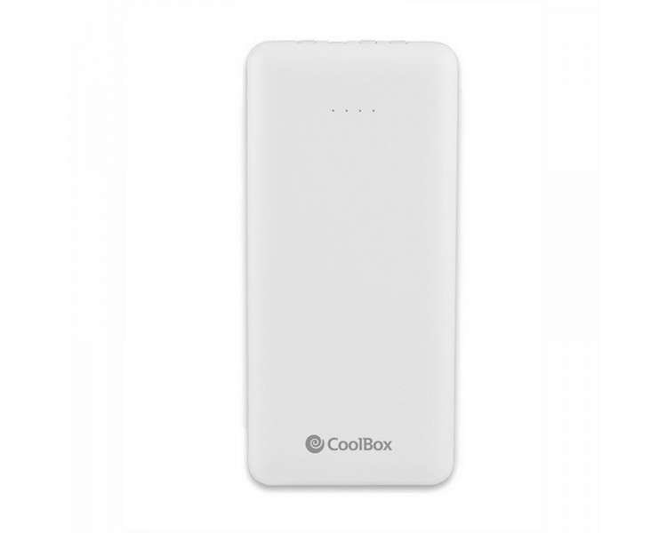 COOLBOX POWERBANK 10K MAH BLANCO CABLES INTEGRADOS