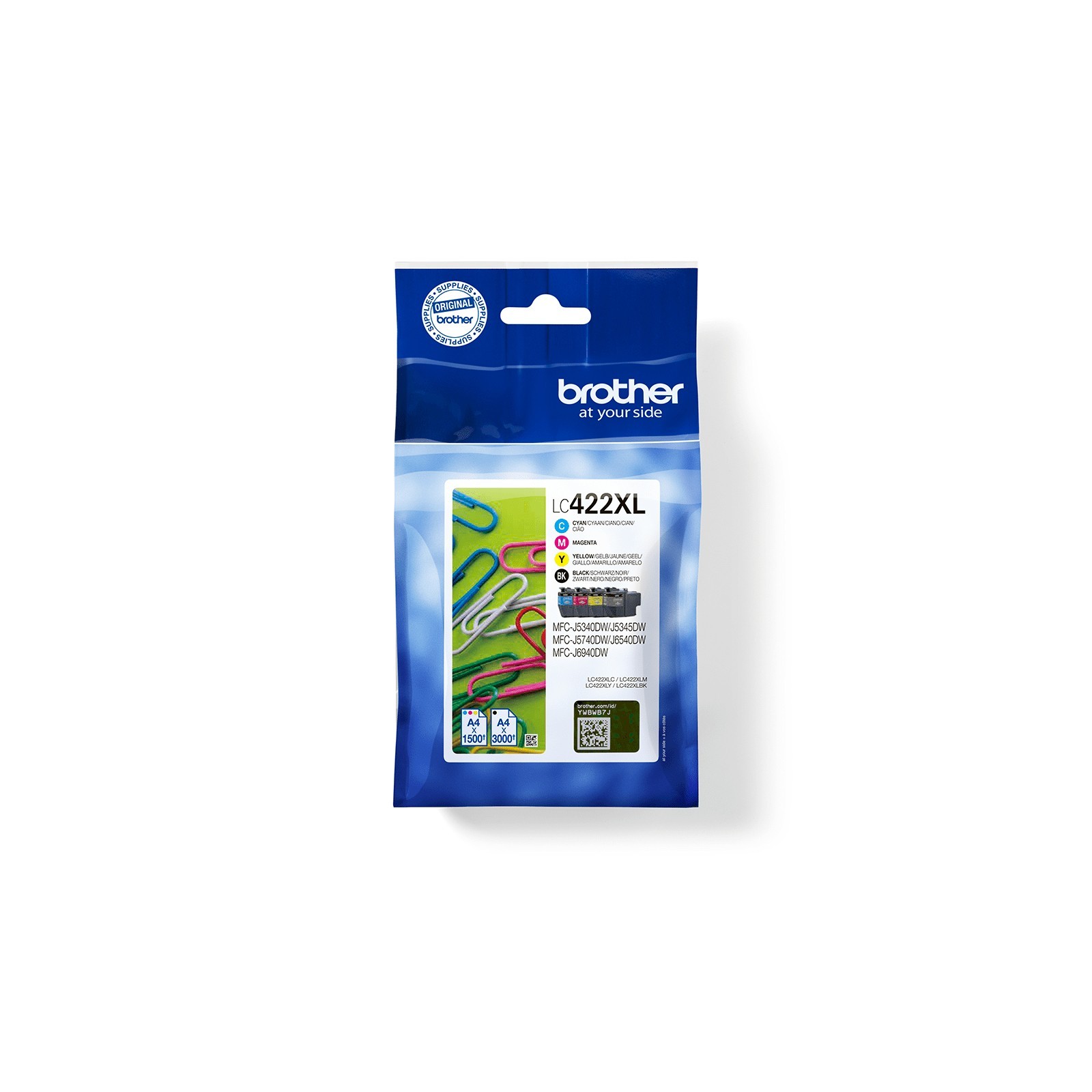 Pack cartuchos tinta brother lc422xlval negro