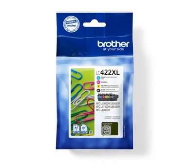 Pack cartuchos tinta brother lc422xlval negro