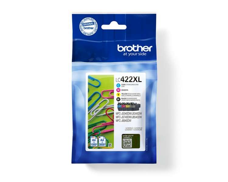 Pack cartuchos tinta brother lc422xlval negro