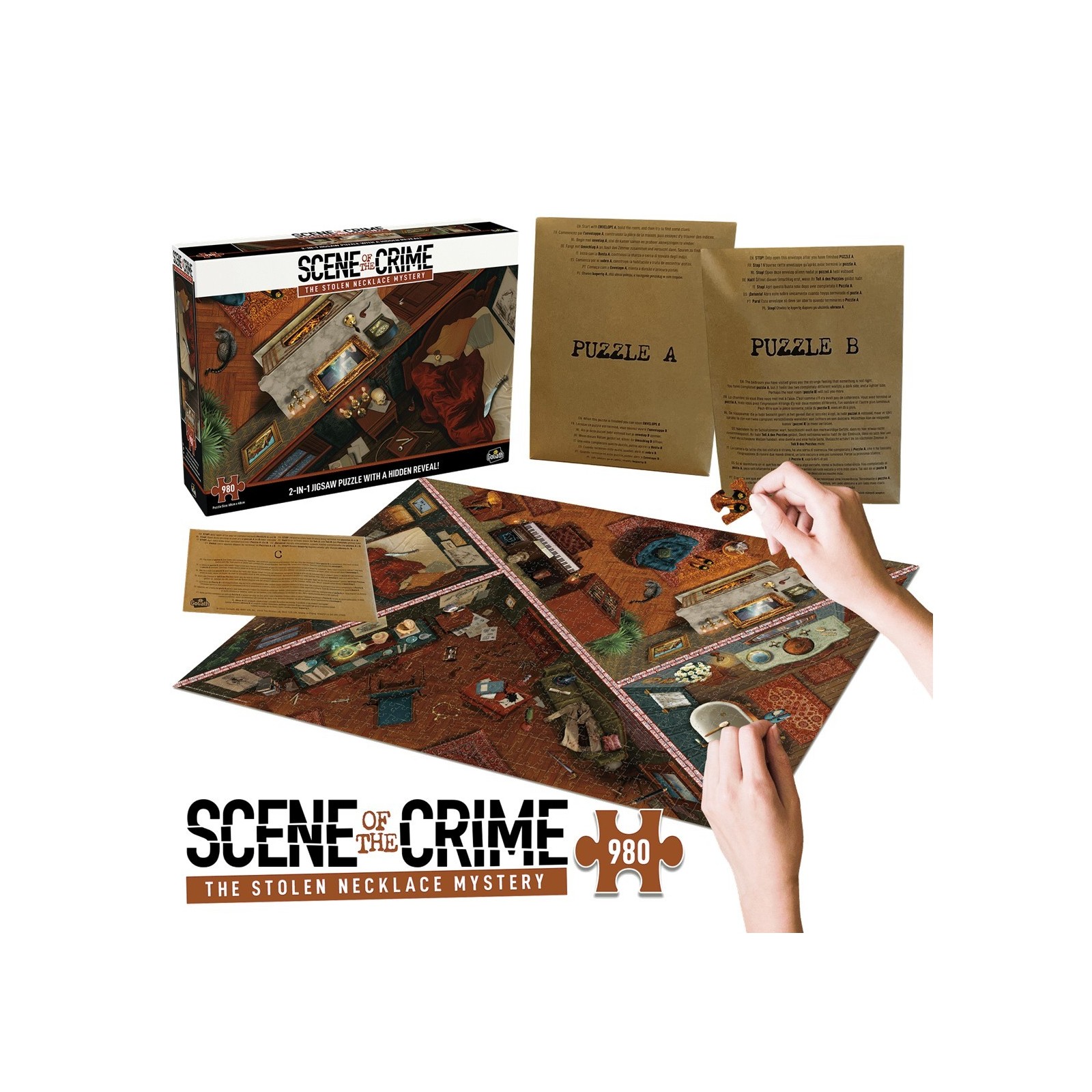 Juego mesa puzzle escena del crimen