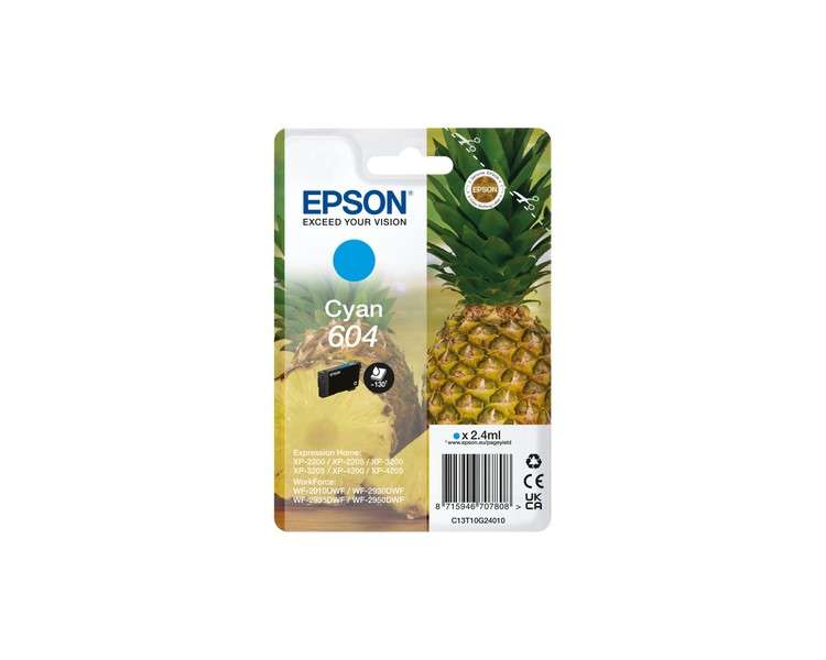 Cartucho epson 604 cian c13t10g24010 xp2200