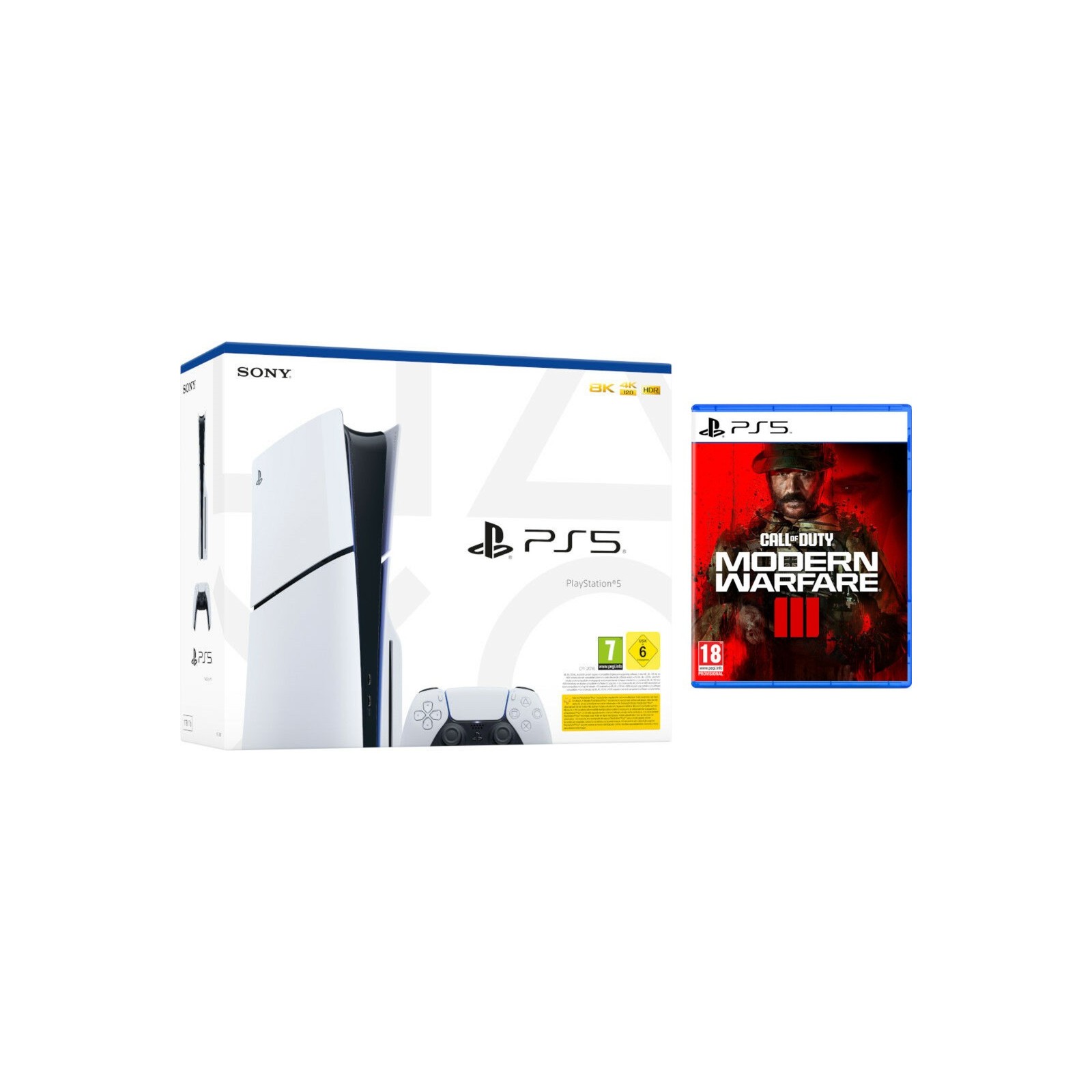 CONSOLA WHITE SLIM EDITION + DUALSENSE (1TB) + CALL OF DUTY:MODERN WARFARE III (ED.MULTIJUGADOR)