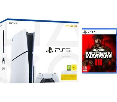 CONSOLA WHITE SLIM EDITION + DUALSENSE (1TB) + CALL OF DUTY:MODERN WARFARE III (ED.MULTIJUGADOR)