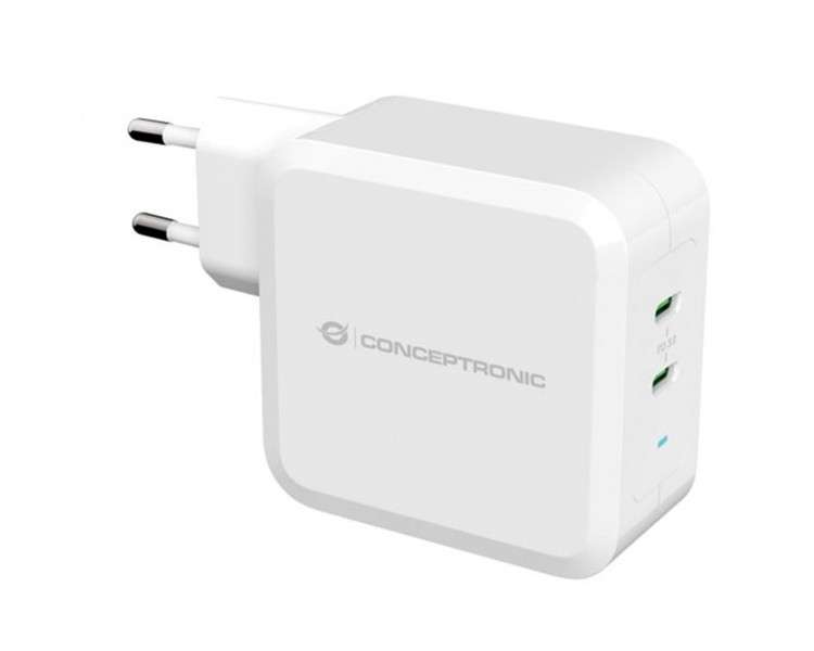 Cargador conceptronic pd 2 puertos usb c