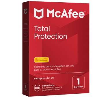 Antivirus mcafee total protection 1 dispositivo