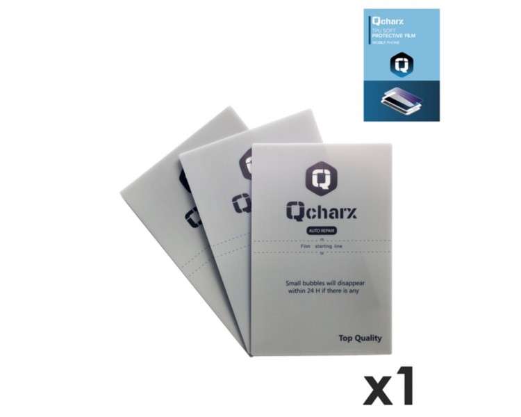 Laminas proteccion frontales qcharx hidrogel autoreparacion