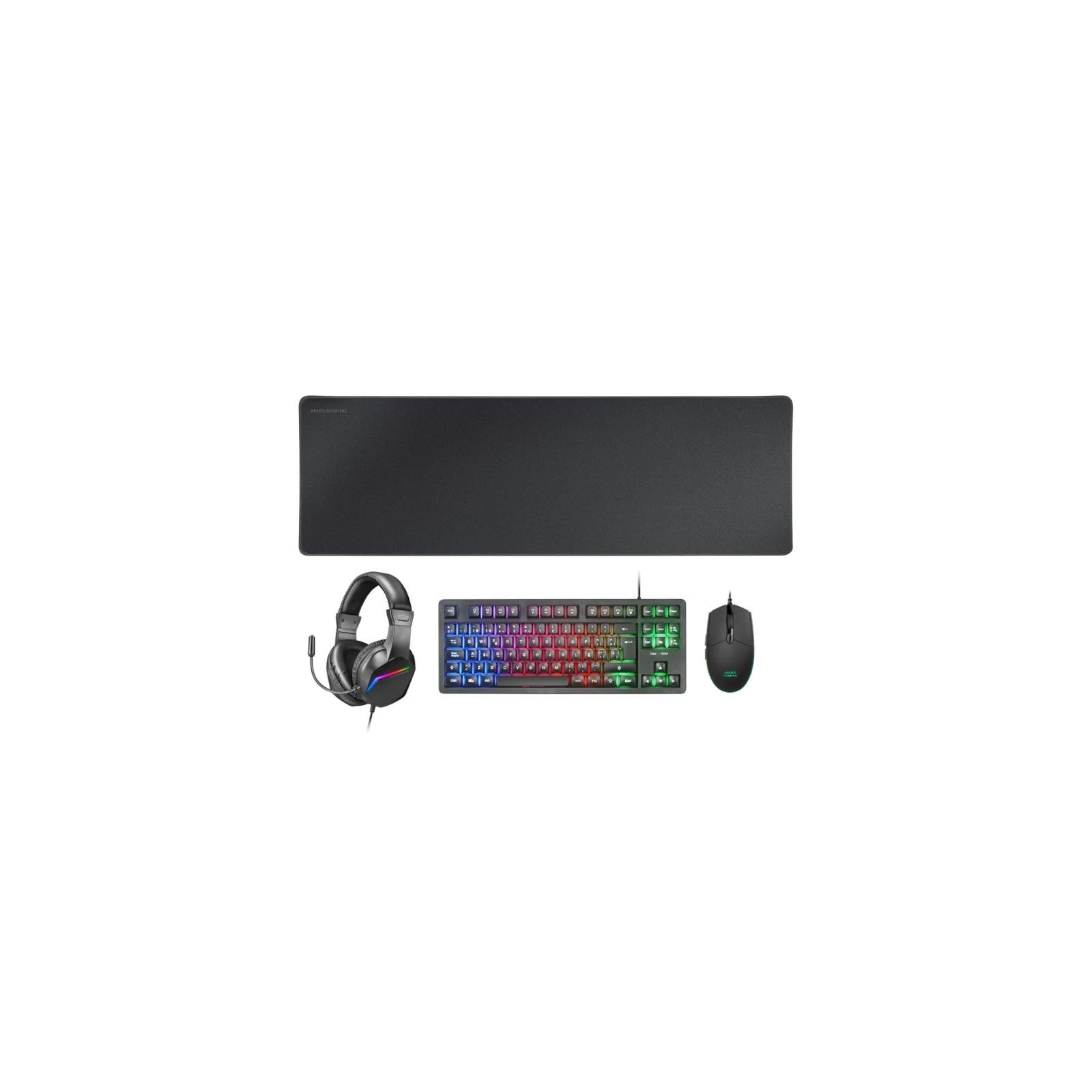 MARS GAMING Combo Gaming MCP RGB3 4EN1 Negro